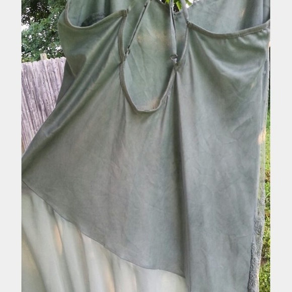 two-toned asymmetrical up-cycled hand-dyed dress - Picture 5 of 7